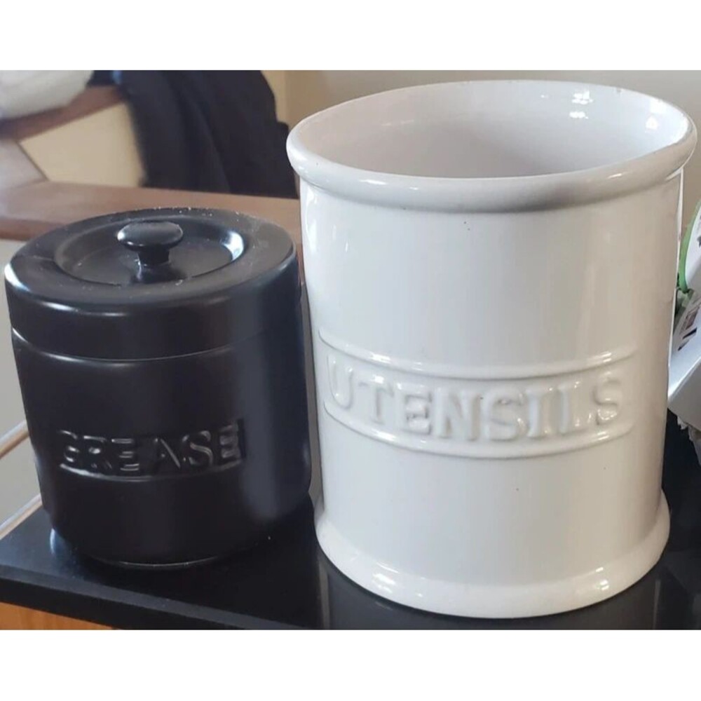 Grease Container and Utensil Holder
